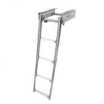 Трап телескопический выдвижной с фиксирующим механизмом, 4 белых ступени (ширина 294 мм.)