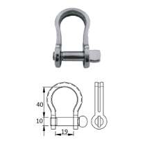 Скоба такелажная плоская с винтовым пальцем 10 мм