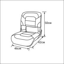 Сиденье пластмассовое складное с подложкой All Weather High Back Seat, бело-чёрное