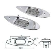 Огни бортовые светодиодные, стальной корпус