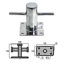 Кнехт одинарный  60,5х135х135мм AISI316