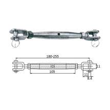 Талреп со стопорн.болт М 8 180-255 мм