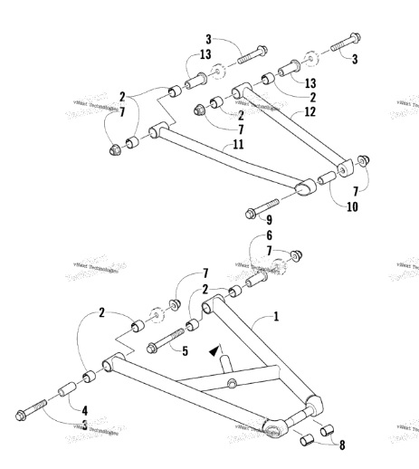 Болт переднего нижнего и верхних рычагов Arctic Cat 8408-070