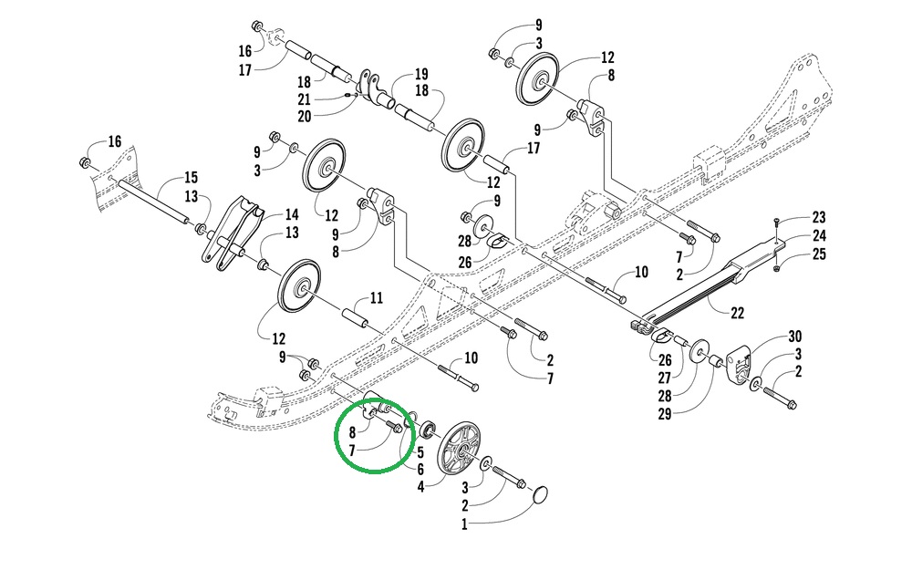 Болт блока катка(ролика) 8408-830