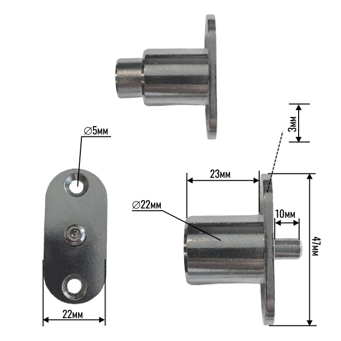 Замок кнопочный SUNFINE, 22мм